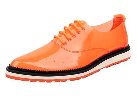 orange designer shoes men.